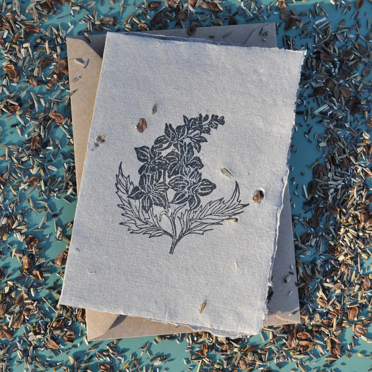 Seed Paper - Greeting Card (Delphinium)